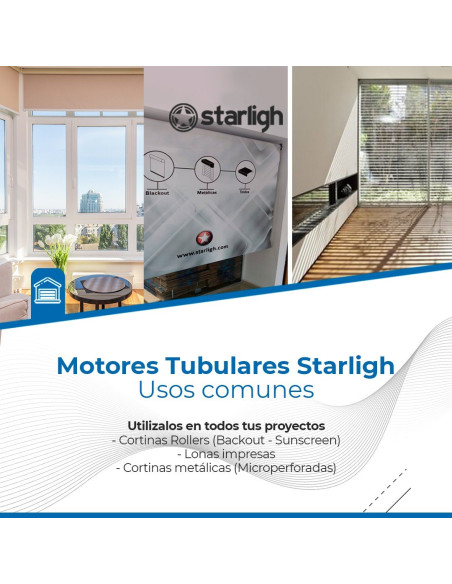 Manivela 1.2m. para manejo manual motor tubular