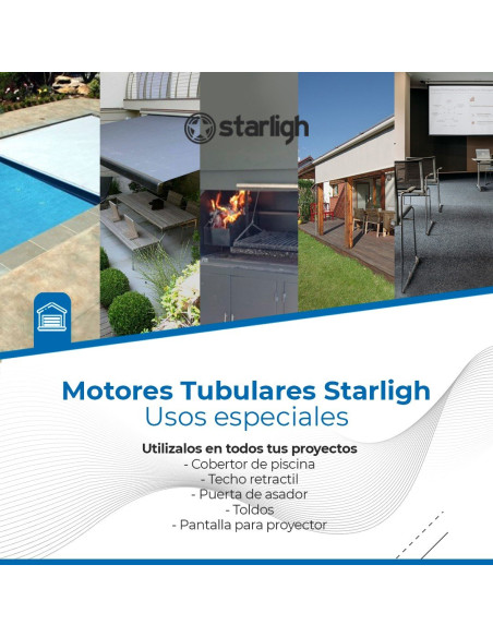 Manivela 1.2m. para manejo manual motor tubular