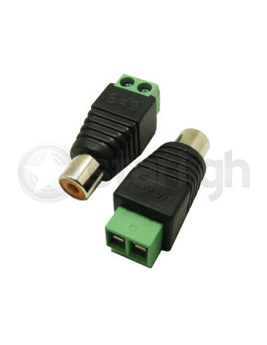 Conector con bornera RCA hembra