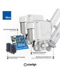 Kit Motor Pivotante Doble 2,00m 2