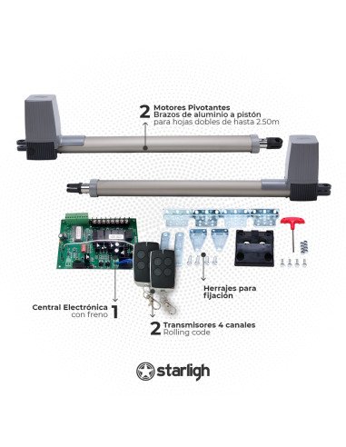Kit Pivotante Doble - A Pistón 2,5m | STARLIGH