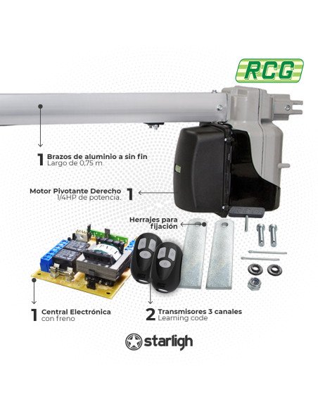 Kit Pivotante Derecho 1,25m | RCG