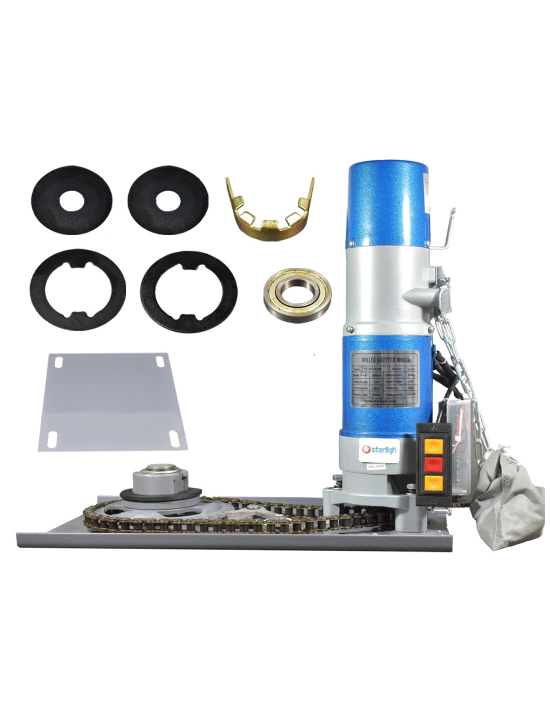 Kit Motor Cortina Metálica 600Kg Económico
