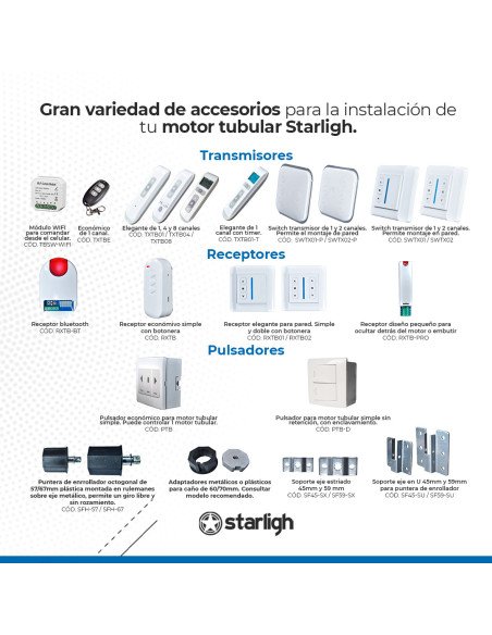 Soporte eje en U, para motores TBxx-45