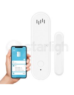 Sensor Magnético WiFi para Puerta con Sirena - Seguridad Inteligente