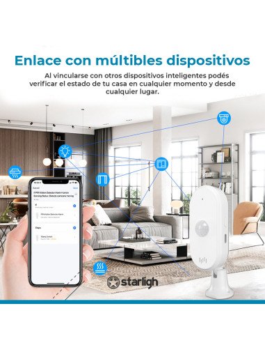 Detector PIR Tuya WIFI con Sirena