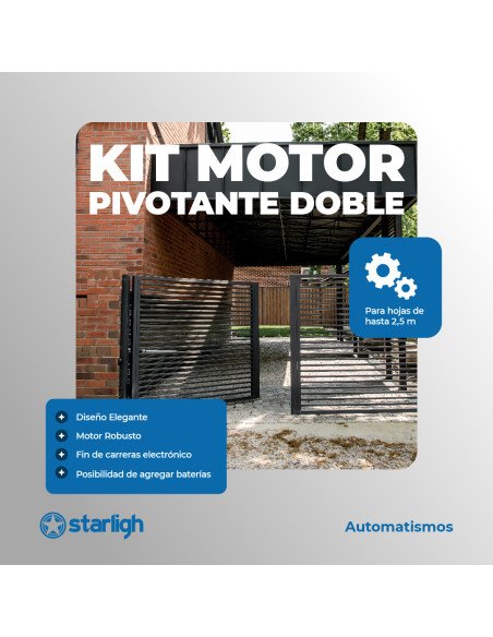 Kit Pivotante Doble - A Pistón 2,5m | STARLIGH