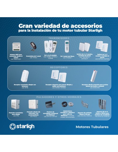 Switch transmisor elegante montaje en pared e inalámbrico 2 canales