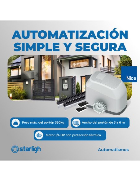 Kit Motor Corredizo 350Kg | NICE