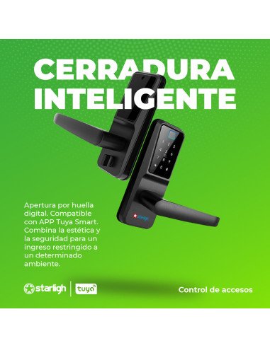 Cerradura Inteligente - Huella, Tarjeta y Código | STARLIGH