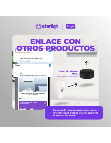 Sensor de Temperatura y Humedad WIFI Tuya