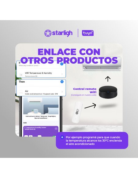 Sensor de Temperatura y Humedad WIFI Tuya