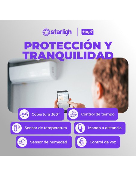 Control Remoto WIFI Tuya con Función de Monitor de Temperatura y Humedad
