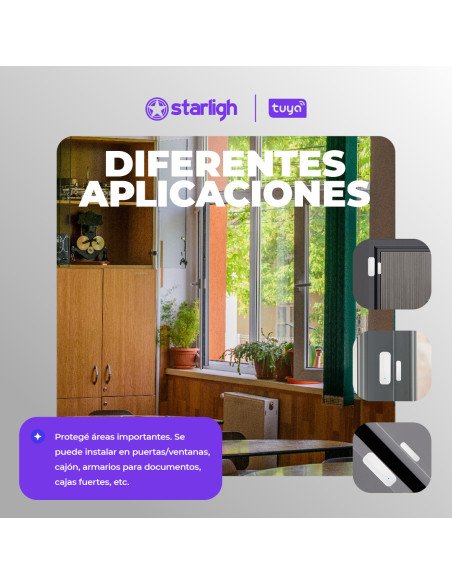 Sensor Magnético para Puerta/ Ventana Tuya WIFI