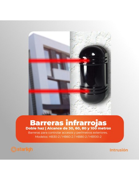 Barrera Infrarroja Doble Haz 60m