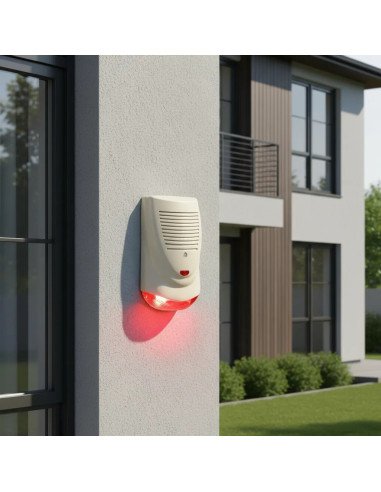 Sirena Exterior 6 Tonos con Flash