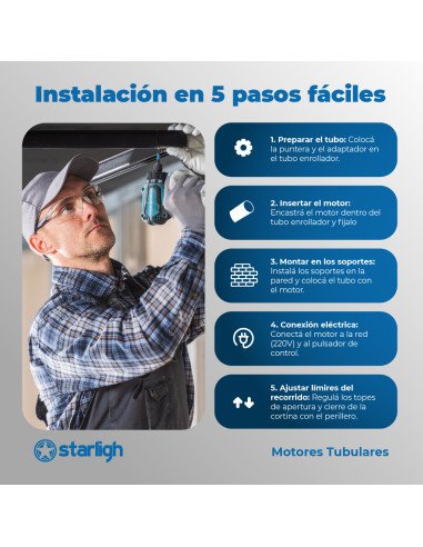 Motor Tubular 140kg | STARLIGH