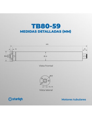 Motor Tubular 140kg | STARLIGH