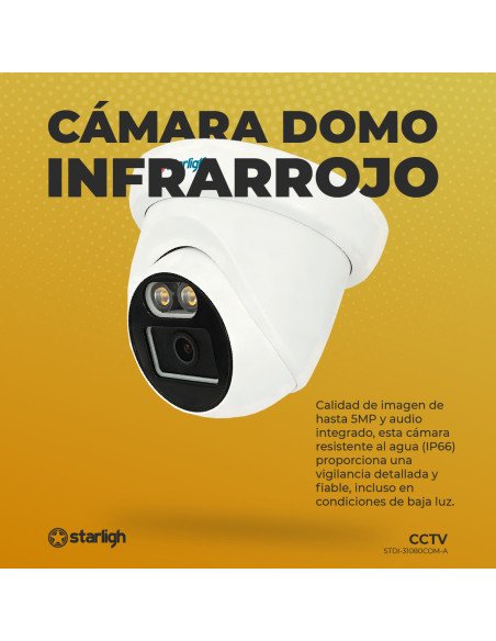 Cámara Domo Metálico con Audio