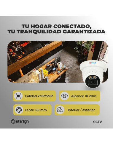 Cámara Domo Metálico con Audio
