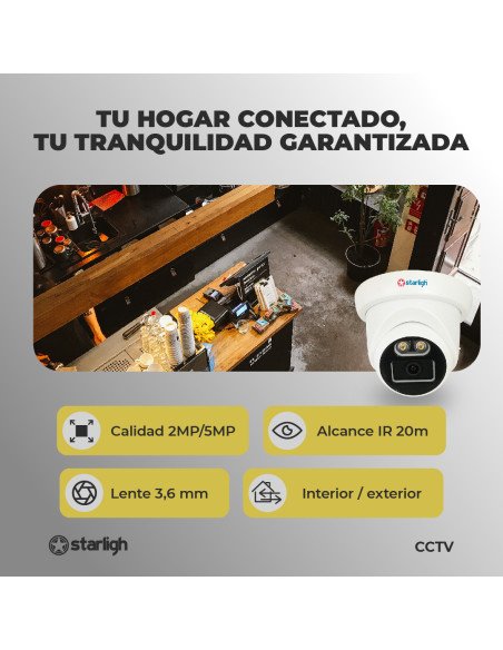 Cámara Domo Metálico con Audio