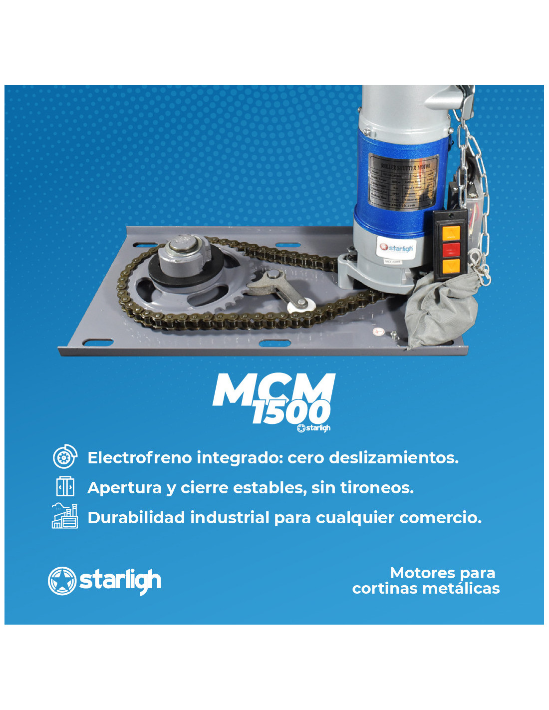 Kit Motor Cortina Metálica 1500Kg