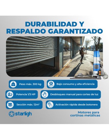 Kit Motor Cortina Metálica 300Kg