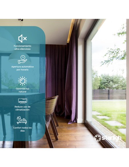 Kit Motor Starligh para cortinas de riel de hasta 4m.