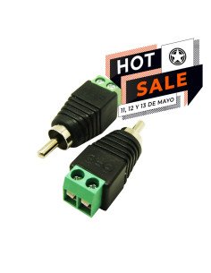Conector con bornera RCA macho