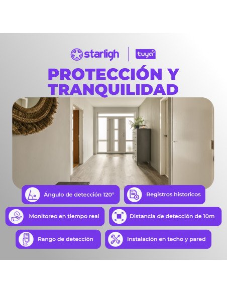 Sensor de Presencia Humana WIFI 5.8GHz Tuya