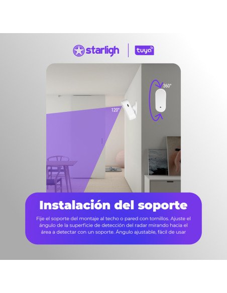 Sensor de Presencia Humana WIFI 5.8GHz Tuya