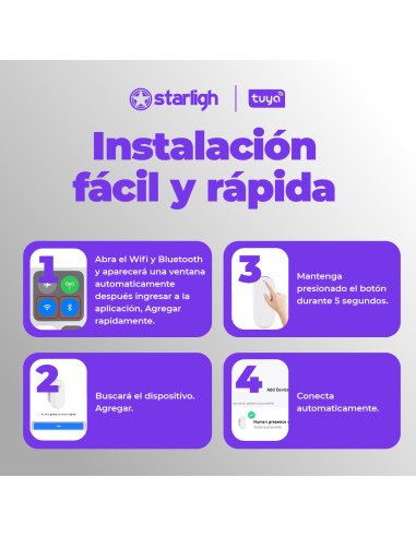 Sensor de Presencia Humana WIFI 5.8GHz Tuya