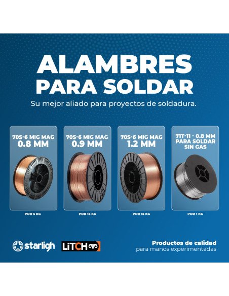 Rollo Alambre para soldar 15kg. 70s-6 Mig Mag 0.9mm