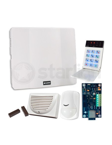 Kit central de alarmas 6 zonas + 1 LED