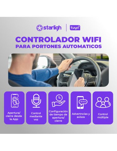 Controlador de Puerta de Garaje WiFi Tuya