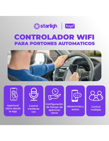 Controlador de Puerta de Garaje WiFi Tuya