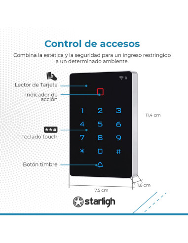 Kit de control de accesos Exterior y WIFI