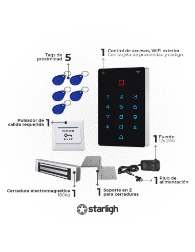 Kit de control de accesos Exterior y WIFI